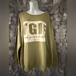 Olive Green TGIF Sweatshirt